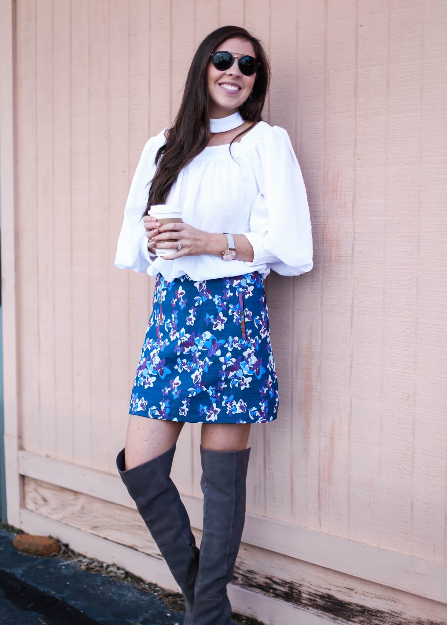 Little Floral Skirt & The Best OTK 30% off Boots - Pretty in the Pines ...