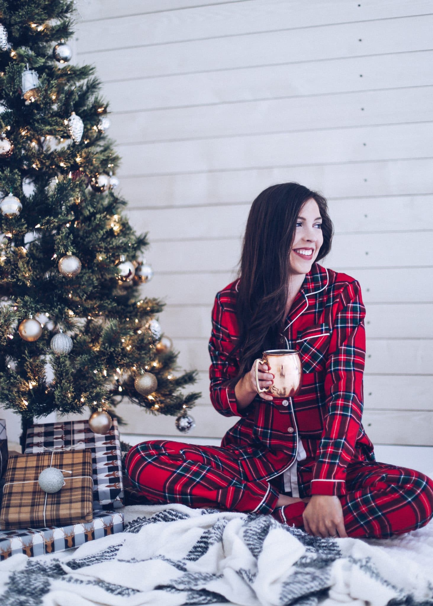 christmas pajamas, pretty in the pines blog
