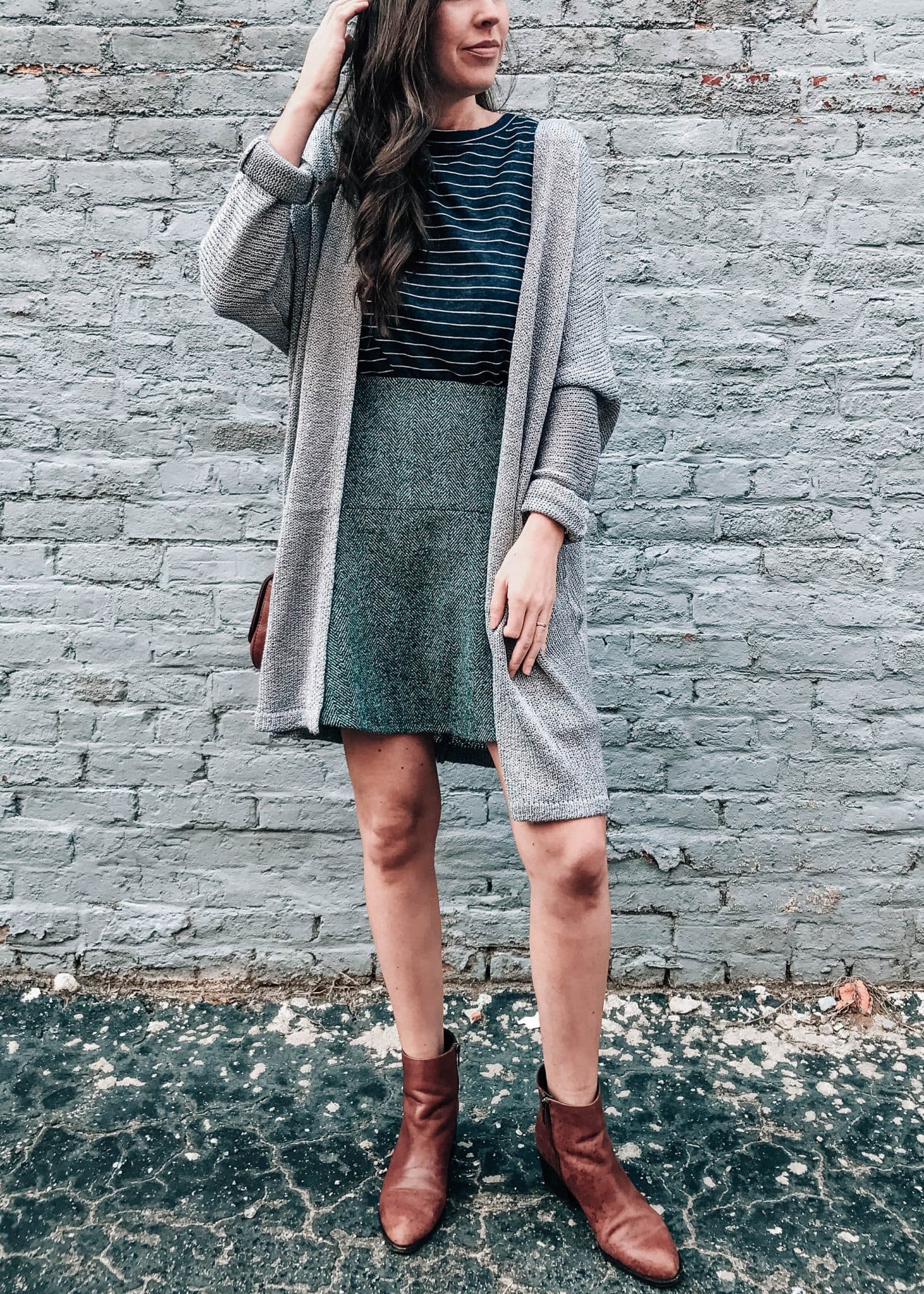 BEST FALL SKIRTS- ft. LOFT Herringbone Skirt with Pretty in the Pines