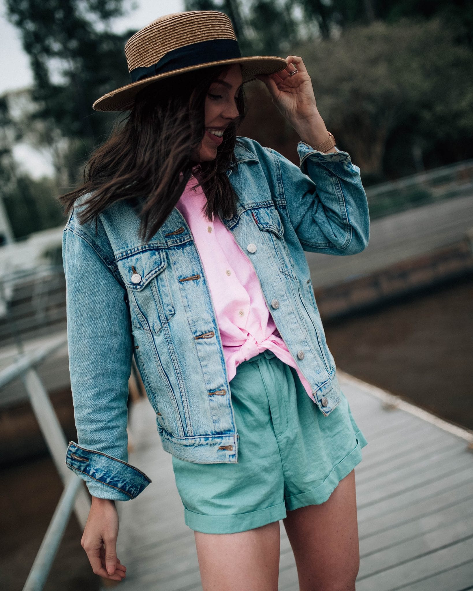 Levi s Ex Boyfriend Denim Trucker Jacket Pretty in the Pines NC Blog